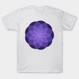 Geometric Flower of Circles (Purple) T-Shirt